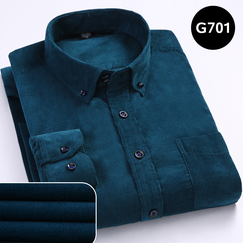Spring and autumn season new pattern corduroy Cotton shirts Long sleeve Middle and old age pure cotton shirt wholesale On behalf of
