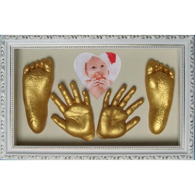 First public card children three-dimensional Clone Brothers Foot mold baby Brothers inkpad Photo frame suit