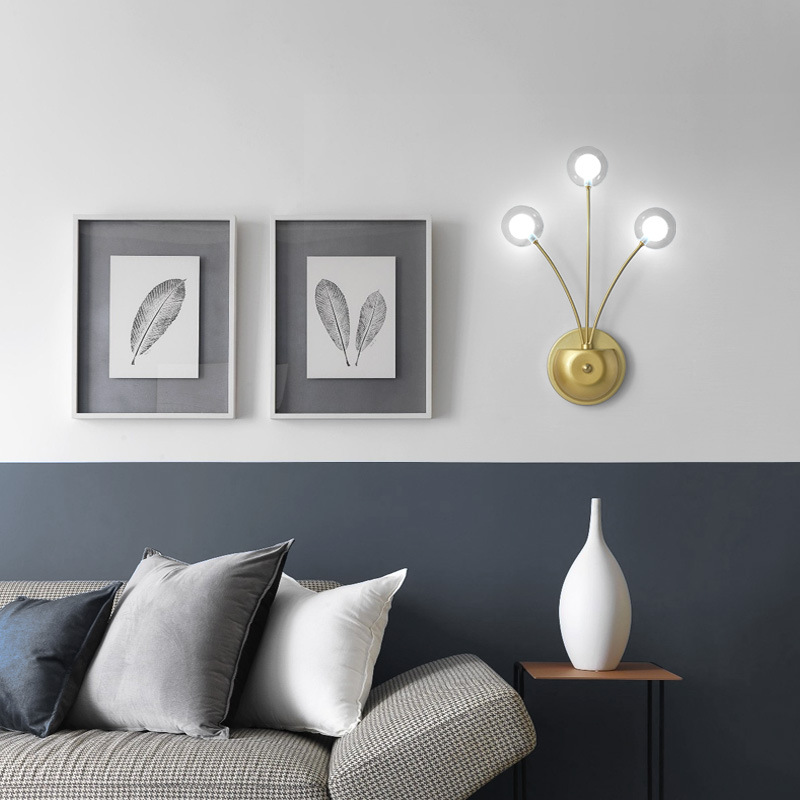 北欧魔豆壁灯客厅装饰墙壁创意卧室床头灯过道走廊楼梯萤火虫壁灯|ms