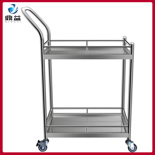 不锈钢推车双层实验室手推车护理仪器小推车防静电车304无磁加厚