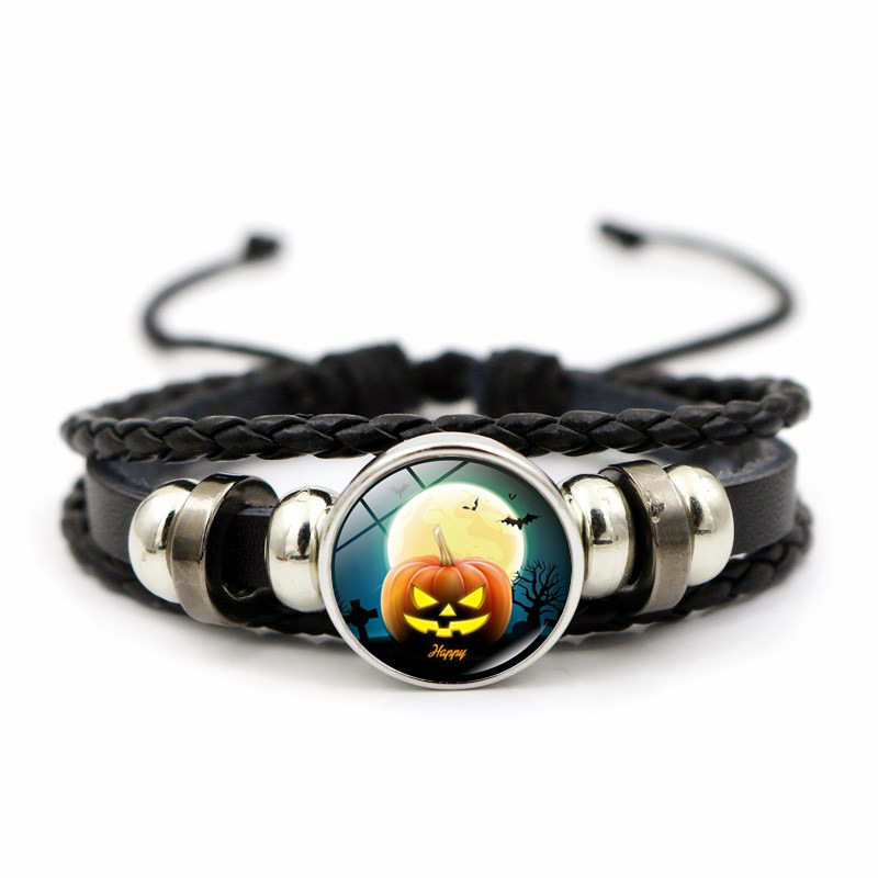 Bracciale con perline tema halloween gioiello in metallo_voghion.com