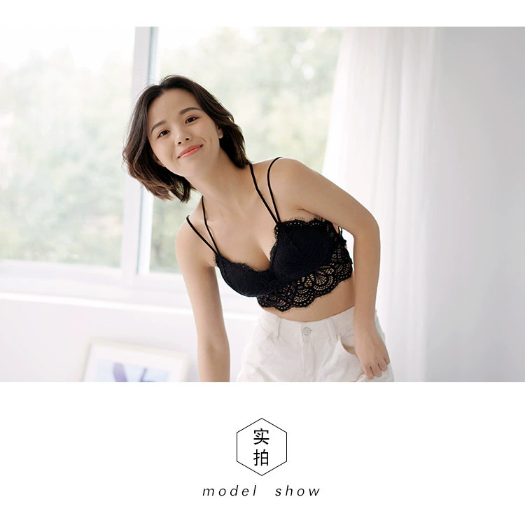 Летнее sexy шерстяное кружевное нижнее белье для ресниц, топ с чашками, топ без рукавов, красивая спинка, эффект подтяжки, плюс размер