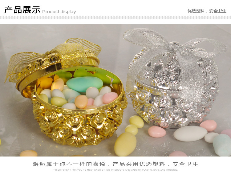 Factory direct supply of hollowed-out gold-plated candy boxes, aromatherapy boxes, jewelry storage boxes, wedding candy boxes, wedding supplies wholesale detail image 9