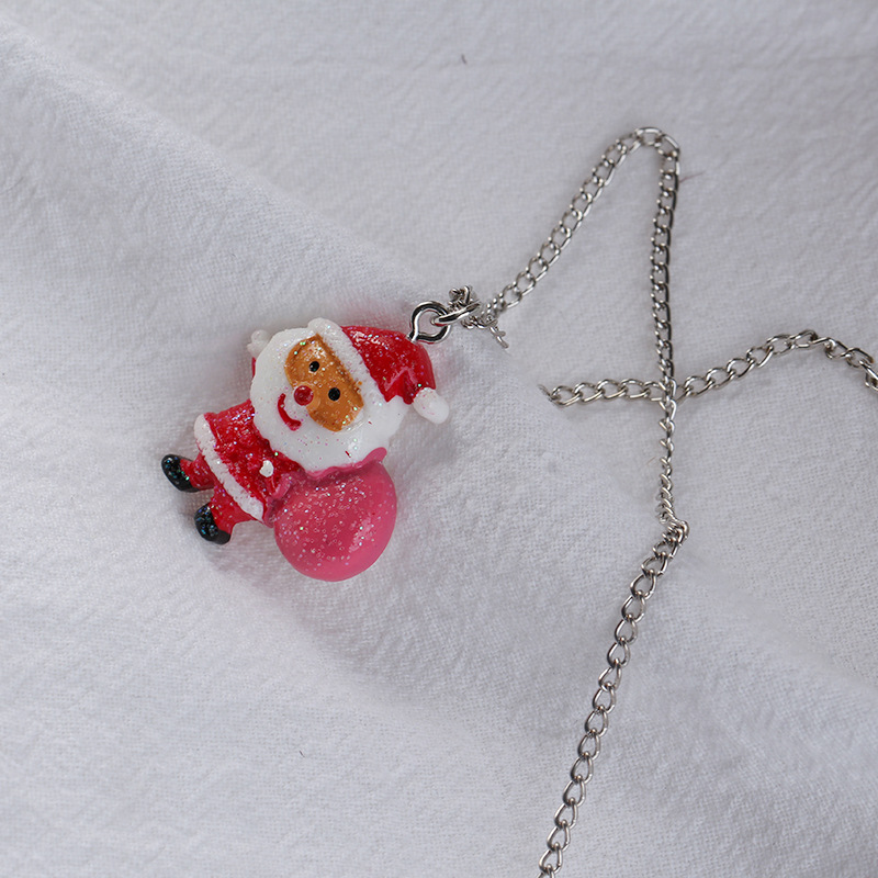 Cute Cartoon Acrylic Colored Santa Gift Earrings display picture 7