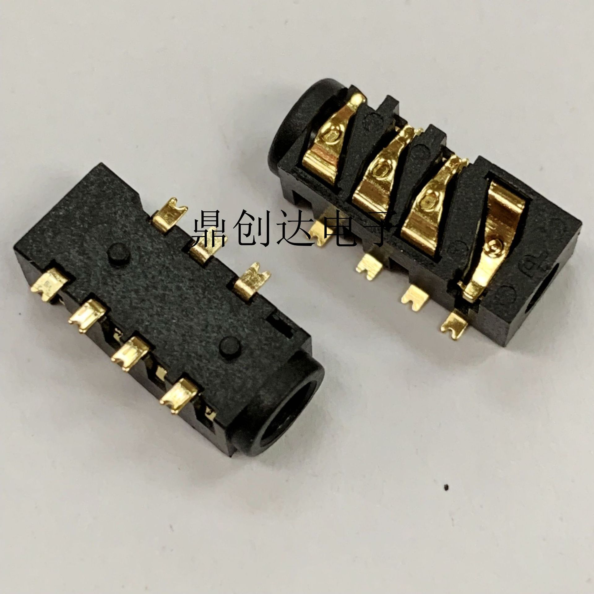 黑色七脚贴片3.5耳机插座镀金3.5 音频插座PJ-382-7P耐温工厂直销