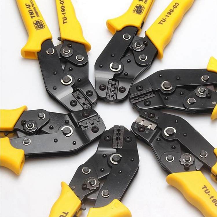 德利优TU压线钳  欧式端子钳 四边管形冷压端子针形 棘轮式压接钳