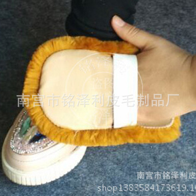 高檔 皮革擦鞋手套 PU 高密度人造毛絨 超大款 五星級酒店用品
