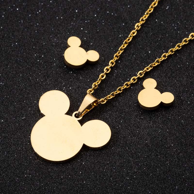 New Women's Mickey Animal Pendant Neckla...