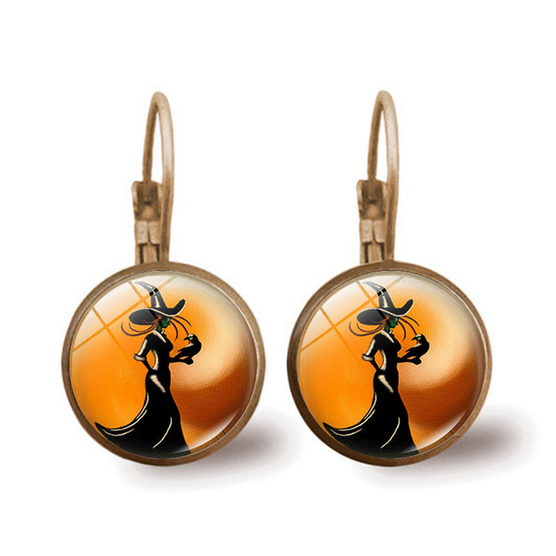 Halloween Witch Earrings, Women's Simple And Versatile Time Jewel French Ear Hook Accessories_voghion.com