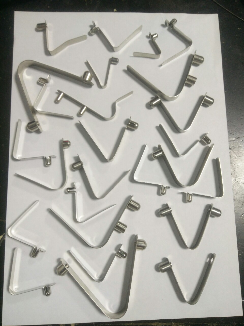 直销高弹性双头伸缩管双面管内定位五金V型弹扣双珠实心加工定做