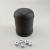 Dice cup double -money straight black dice cup manual sieve cup color cup Give 5 grains of color dice bar KTV entertainment supplies