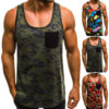 2018 man summer motion leisure time Vest Self cultivation ventilation camouflage printing personality Tank Top