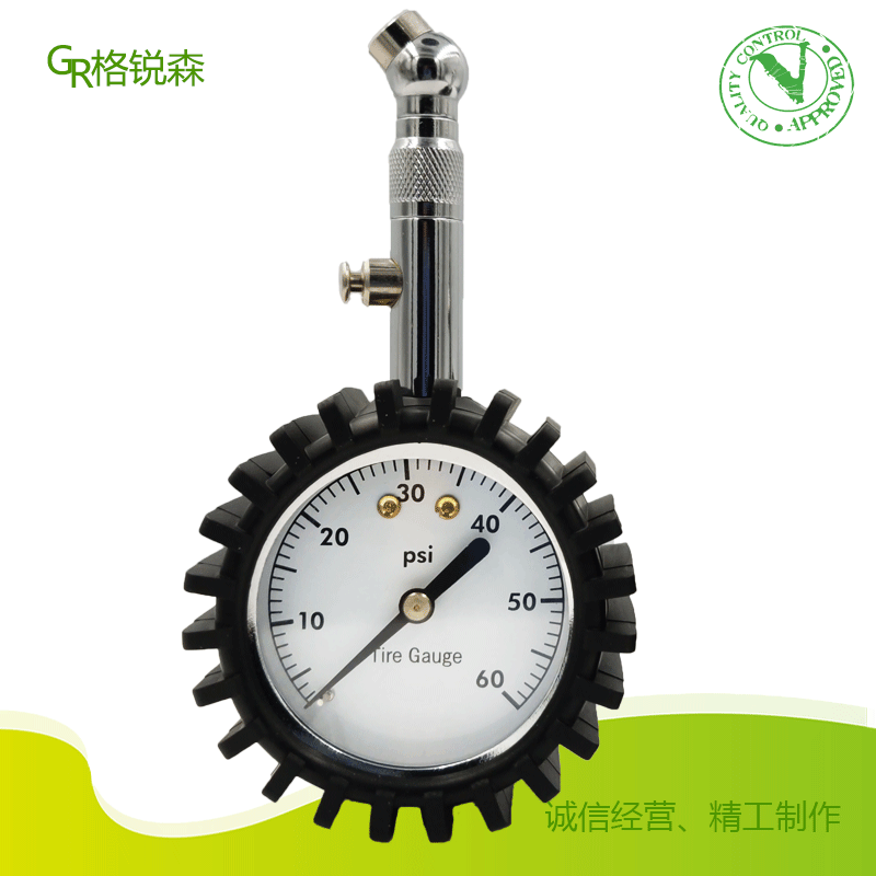 厂家销售汽车气压表轮胎胎压监测机械胎压表 60psi汽车压力表定制