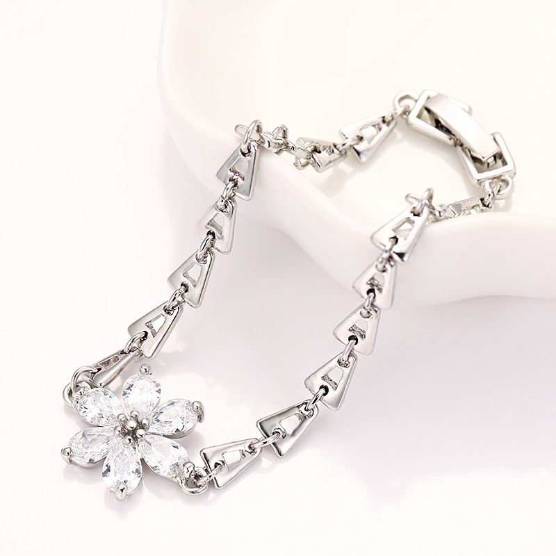 跨境专供欧美锆石微镶手链 原创工艺品学生百搭手镯创意首饰定制