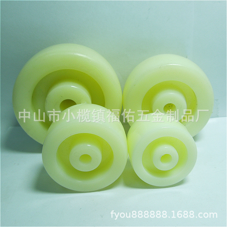 黑色黄色肥仔单轮3寸2.5寸2寸1.5寸家具脚轮单轮工业轮单轮塑料轮