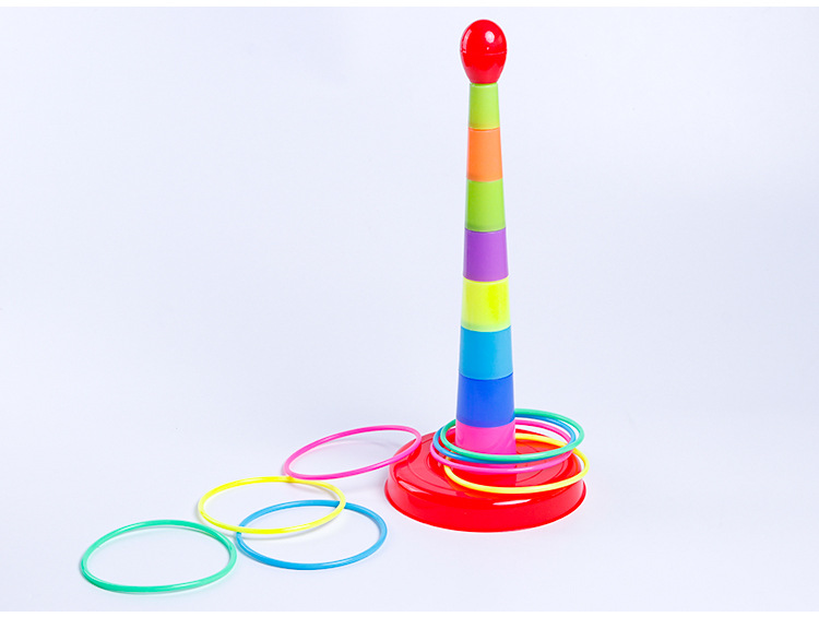 Circle Tower Set Juguete Juego Interactivo Para Padres E Hijos Anillo De Lanzamiento Jenga Creative display picture 15