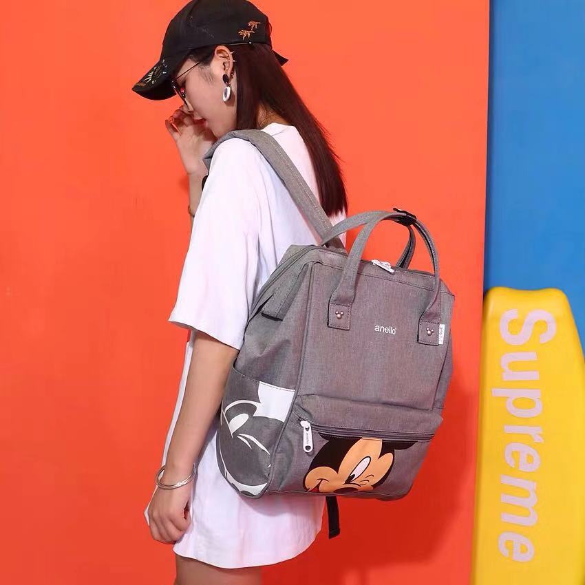 厂家直销乐天米奇印花款双肩包大容量防水包旅行学生书包一件代发