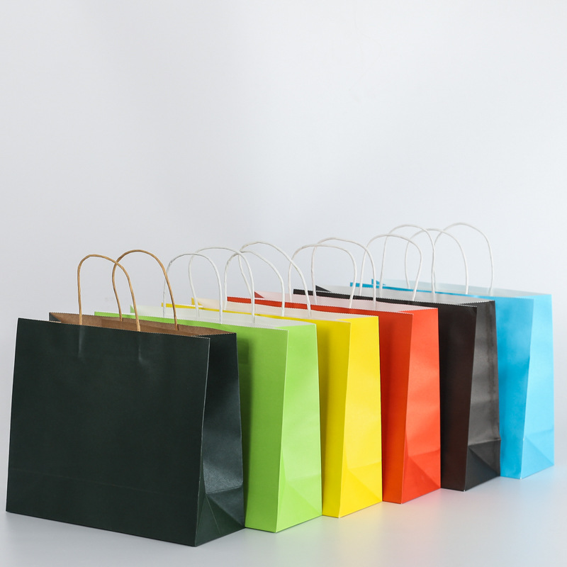 厂家环保购物手提袋定做牛皮纸服装包装袋宣传广告礼品袋定制logo