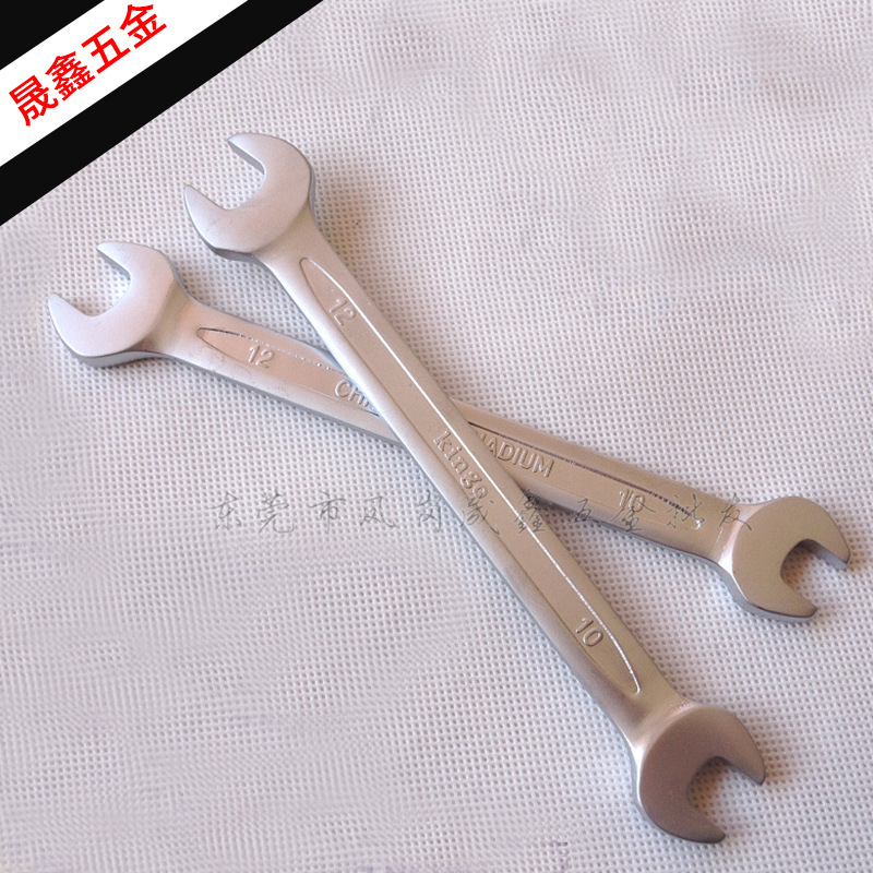 进口台湾kingo10*12双开口扳手6*7-30*32CR-V铬钒合金钢表面哑光