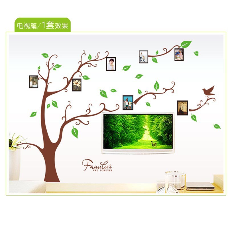 客厅电视墙沙发背景文化墙贴纸卧室照片贴画AY9063心愿墙许愿树