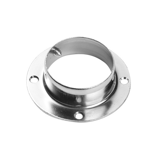 Flange base with multiple specifications 16, 19, 25, 50, thickened wardrobe hanging holder, towel round pipe holder, chrome-plated clothes holder