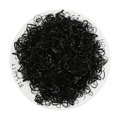 Korean version of children's disposable black colored rubber bands for women's hair, rubber bands, hairbands, headbands, hairbands, leather cases, direct supply from the manufacturer