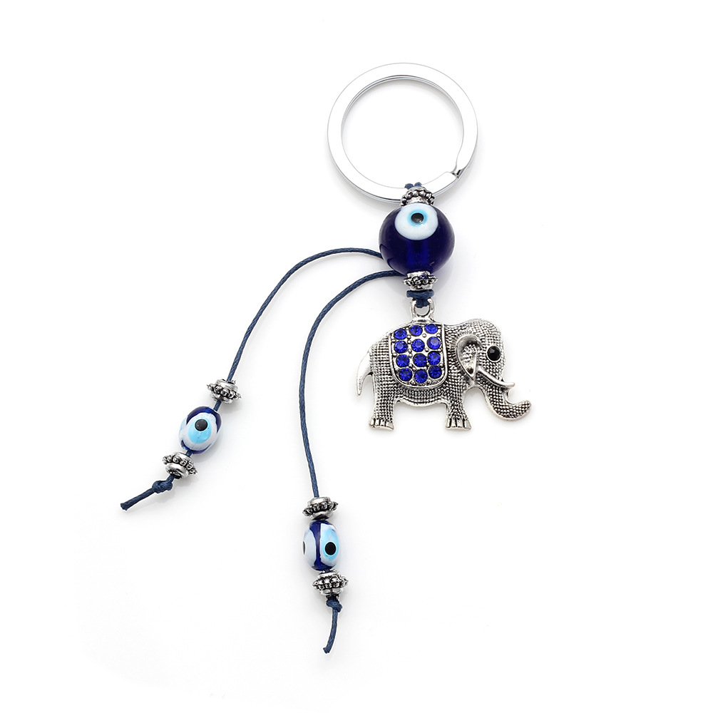 Unisex Gender Plating Design Fashion Style Fashion Eye Elephant Metal Plating Rhinestones Unisex Keychain 1 Piece