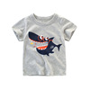 Tide, short sleeve T-shirt for boys, children's top, long-sleeve, with short sleeve