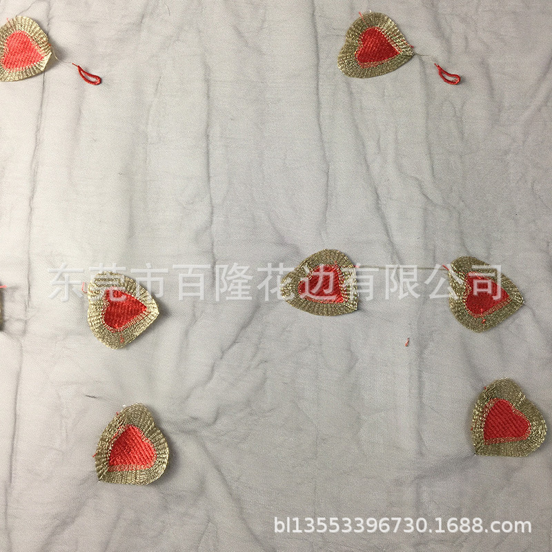 网布刺绣花边满幅 立体花朵蕾丝面料 欧根纱绣花3d童装连衣裙辅料