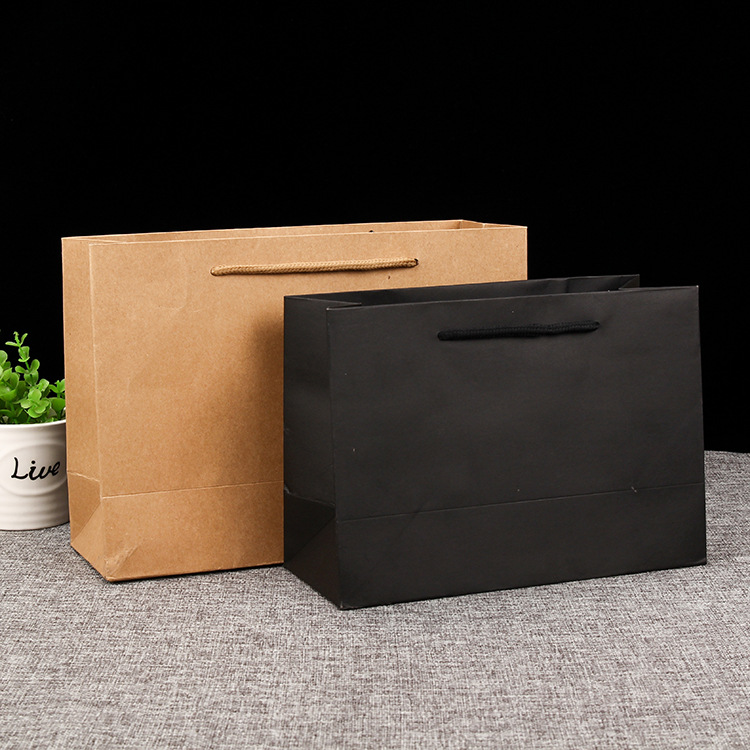 礼品包装纸袋 定制方底牛皮纸手提袋 定做广告购物服装纸袋