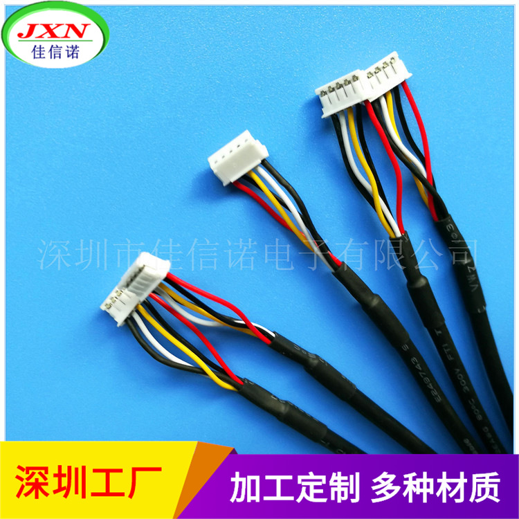 工厂定制电子线2547#26#28屏蔽线接51021-1.25MM间距设备连接线束