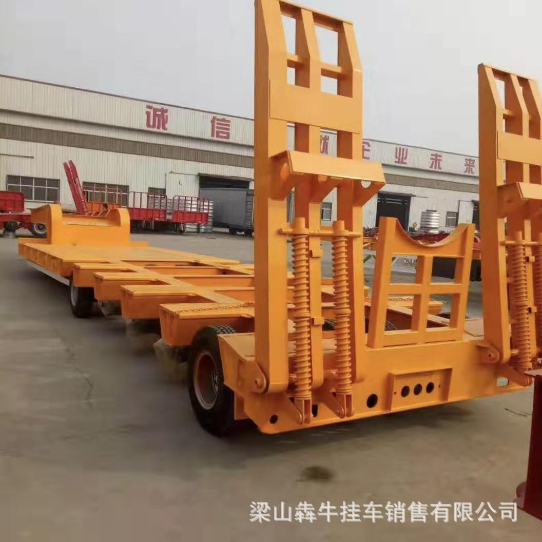 以舊換新鈎機板運輸半挂車重型鈎機板運輸半挂車新款鈎機板半挂車