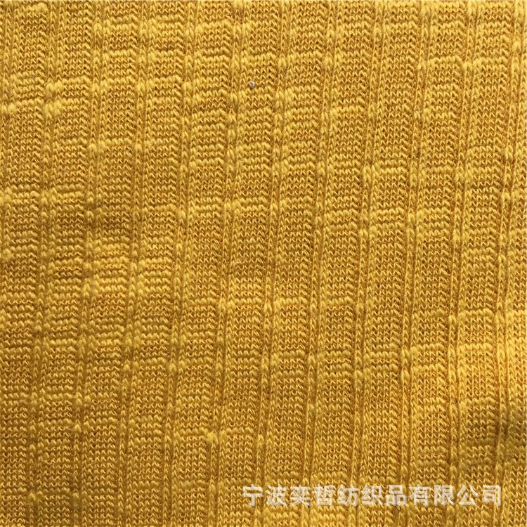 厂家供应针织TC氨纶单面竹节罗纹 时尚女装面料