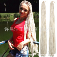 泡面卷小脏辫发绳钩针发女欧美时尚化纤假发方便面zizi box Braid