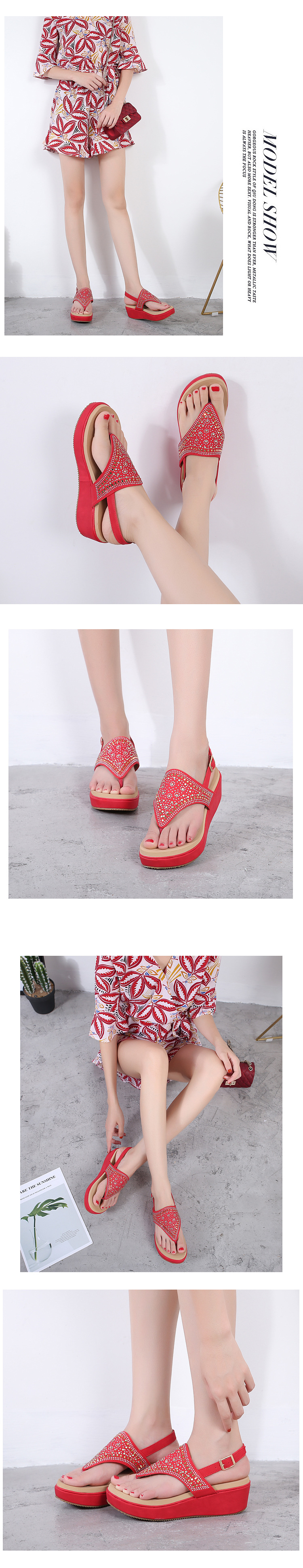 Cross-border sandals for women 2024 Summer New Style Crystal large-sized export foam thick-soled women shoes Shoes undefined