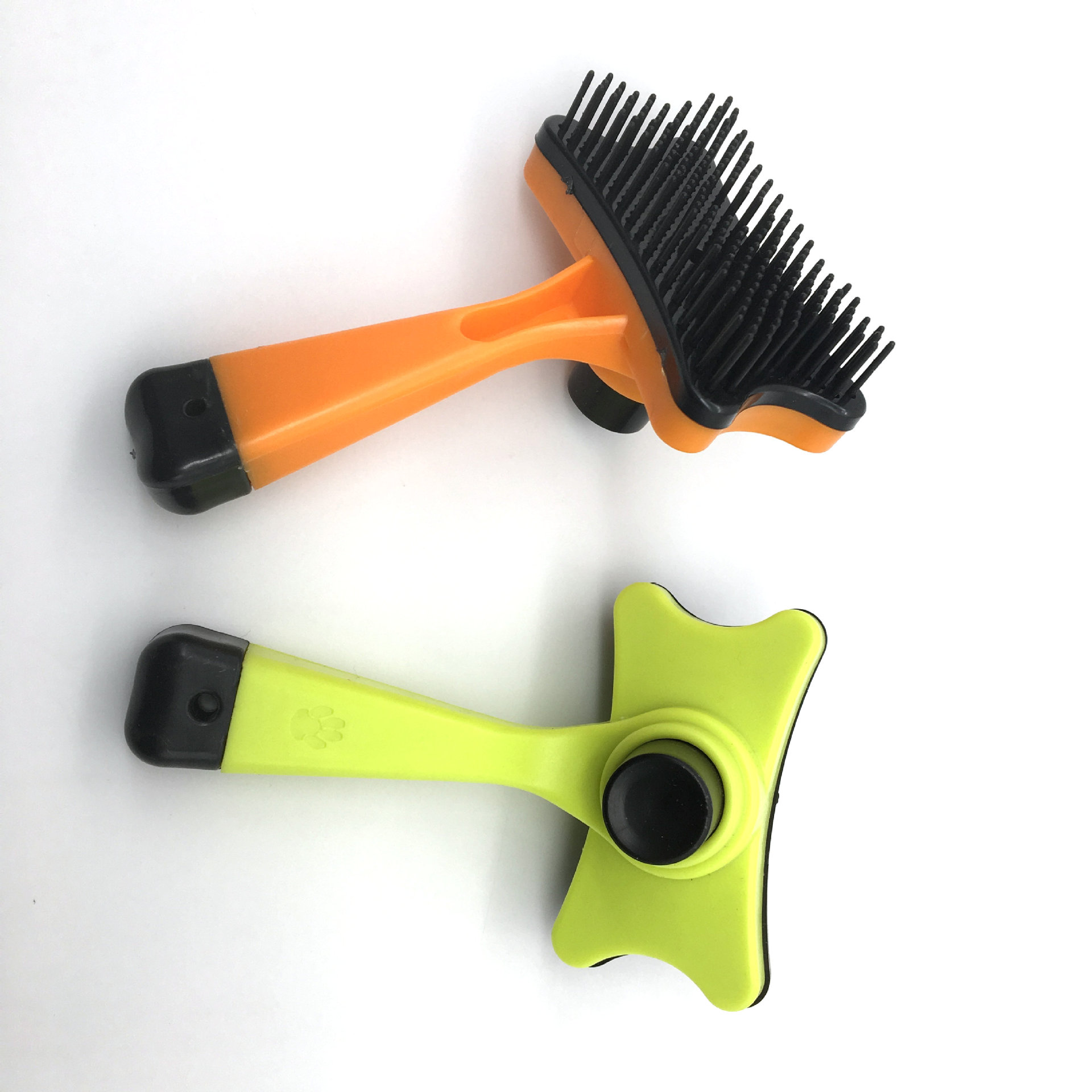 Fur cleaning comb plastic handle pumping pet cat dog brush cat dog hair comb fur cleaning pet comb