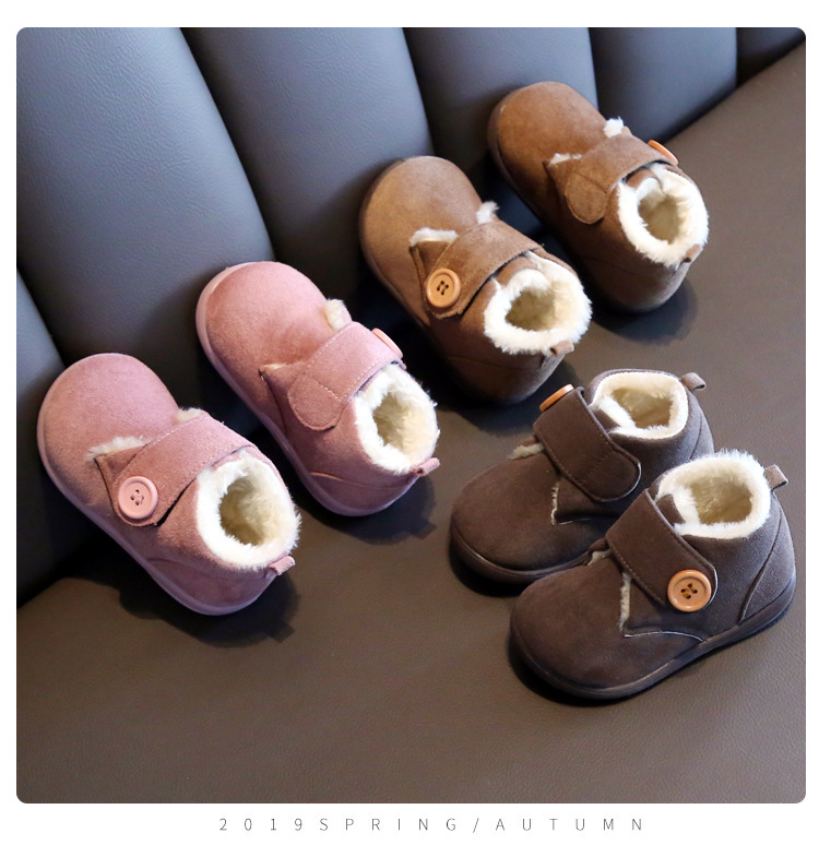 Scarpe da bambino in cotone, 1-3 anni, suole morbide e spesse da uomo invernali, pantaloncini caldi per bambini e ragazze_voghion.com