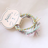 Two-color hair rope with pigtail, elastic fresh hair accessory, simple and elegant design