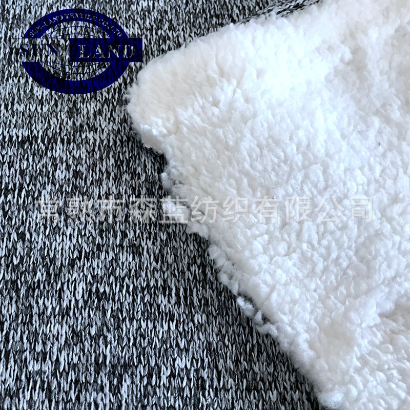 厂家：吸湿透气贴合面料，双面布TPU摇粒绒 防风速干复合粗针面料