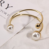 Bracelet, fashionable big accessory from pearl, European style, Korean style, simple and elegant design