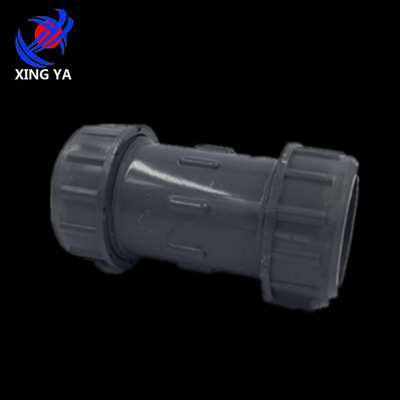 PVC给水伸缩节白色灰色快接UPVC给水管件伸缩节PVC快速接头20快接