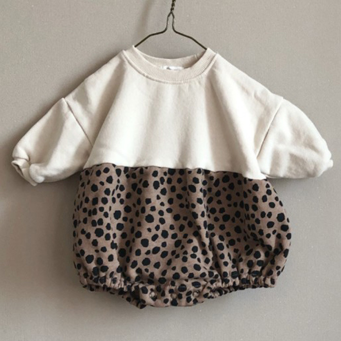 Vintage Style Color Block Cotton Baby Rompers display picture 3