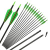 Huwairen 2 green 1 yellow shield full -carbon arrow reflection composite quality bow universal arrow tail