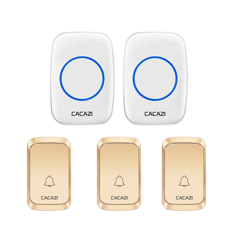 远距离无线门铃智能遥控电子门铃无线家用三拖二接收不用电池呼叫