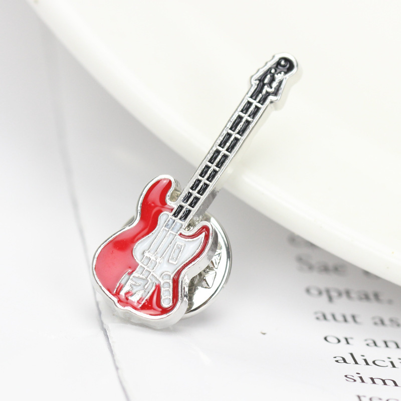 Exquisite Dripping Oil Violin Pins Brooches Musical Instrument Corsages display picture 3