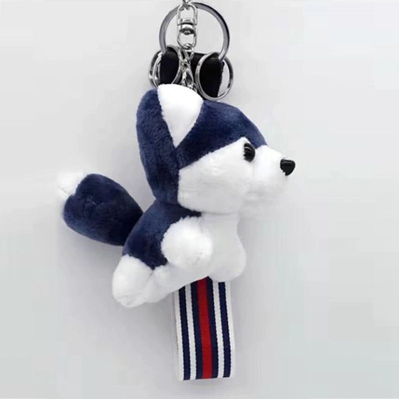 Обработка пользовательских производителей Шаньдун хаски собака плюшевые игрушки оптом брелок плюшевые ювелирные изделия оптовые поставки