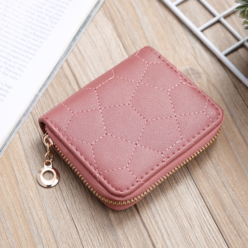 Korean Solid Color Embroidered Short Wallet Wholesale display picture 21