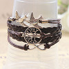 Accessory handmade, woven metal bracelet, Korean style, wholesale