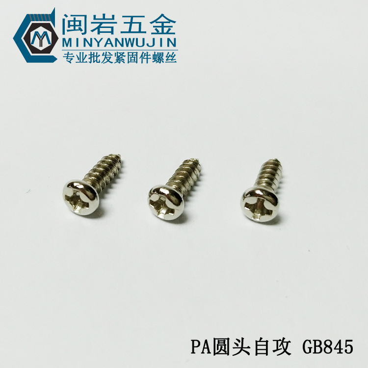 (2개) 라운드 헤드 셀프 태핑 PA2 * 3-20MM 길이 철 플러스 하드 니켈 도금 팬 헤드 크로스 정밀 작은 나사 GB845