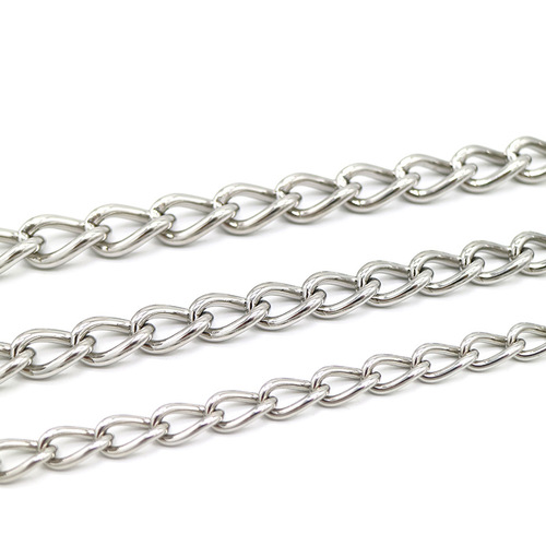 Stainless steel twisted chain, seamless welding, cast net, fishing net, sticky net, pendant accessories, pet dog leash, traction door bolt, anti-theft chain